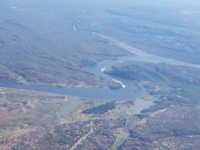 Aerial View Of Mana Pools On The Zambezi River