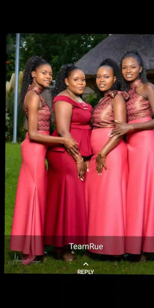 Bridesmaids and groom clothing
