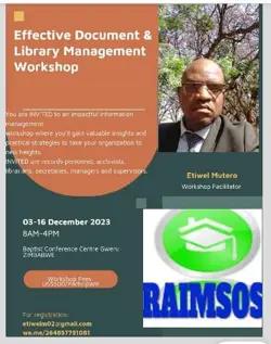 Effective Records and Library Management Workshop 