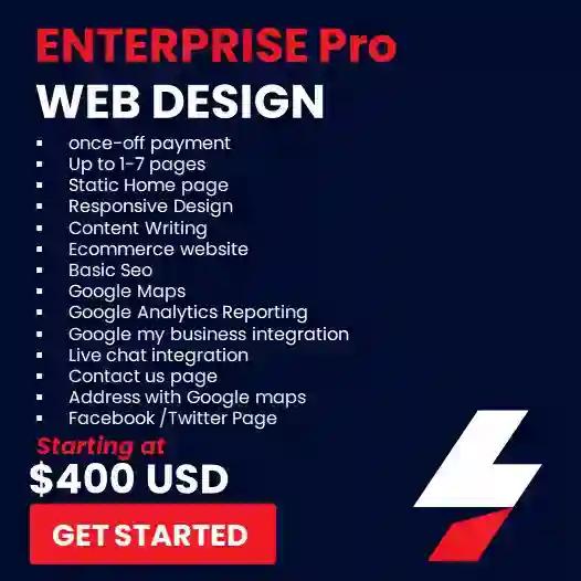ENTERPRISE Pro  WEB DESIGN in zimbabwe