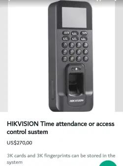 HIKVISION TIME ATTENDANCE/ACCESS CONTROL SYSTEM