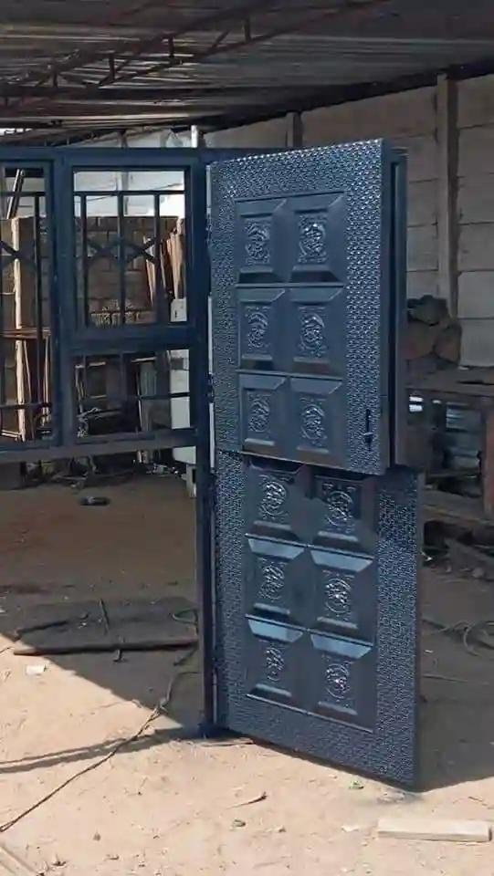 Metal kitchen door