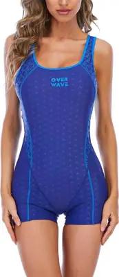 Over Wave Boyleg Ladies Swimming Costumes