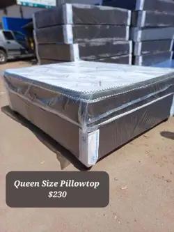 queen sized pillow top bed 
