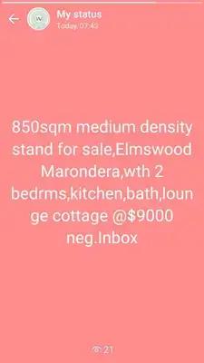 Residential stand for sale,Marondera