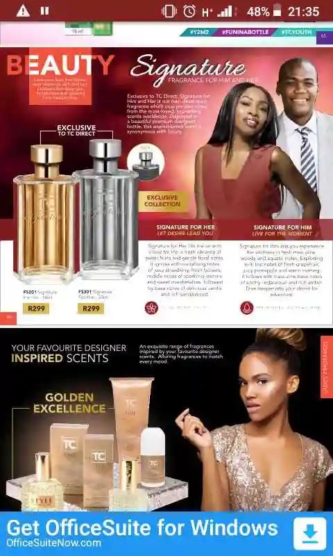 signature perfumes ; roll-on and Golden excellence perfumes and roll-on