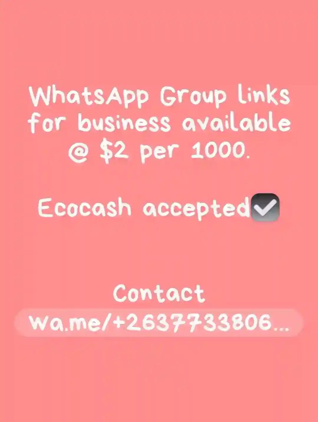WhatsApp Group Links for business.