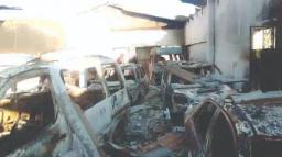 15 Vehicles Awaiting Service Destroyed By Fire