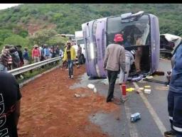 23 Injured As Zimbabwe Bound Impala Bus Overturns Near Louis Trichardt