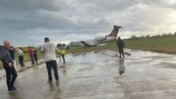 Airlink Plane Skidded Off The Runway While Landing At Pemba Airport In Mozambique
