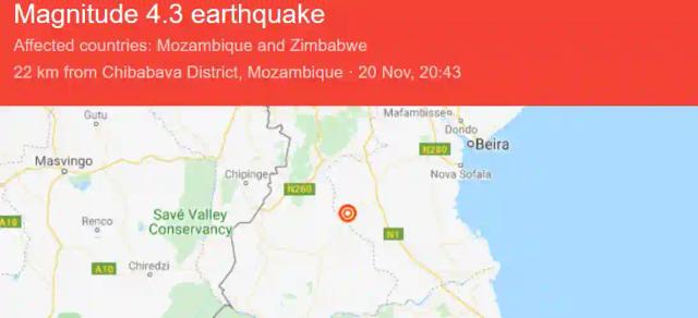 Chimanimani Affected By Light Mozambique Earthquake