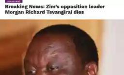 Confirmed: Morgan Tsvangirai is NOT dead