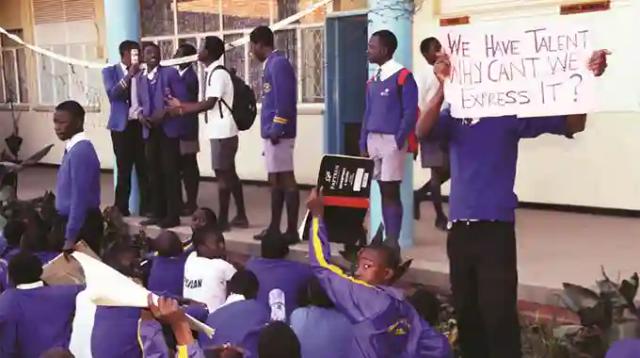 Cranborne Boys High School Pupils Protest Against Headmaster