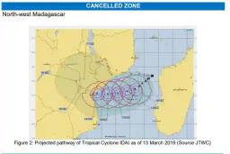 Cyclone Idai To Hit Mozambique Thursday Night With 200km/hr Winds