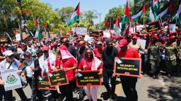 EFF, ANC Protest Outside Israel Embassy Calling For Palestinian Freedom