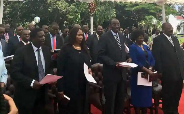 Full List Of President Emmerson Mnangagwa's Cabinet Ministers, After Swearing In