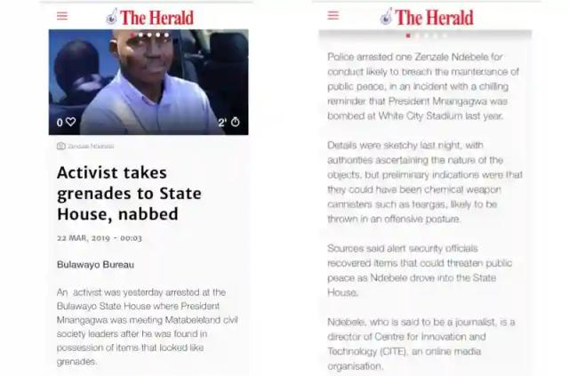 Herald Editor, Tichaona Zindoga, Criticised For Deliberate Inaccuracies