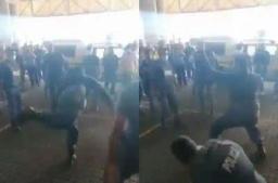 'Manic' South African Cop Attacks Colleagues Kung-fu Style