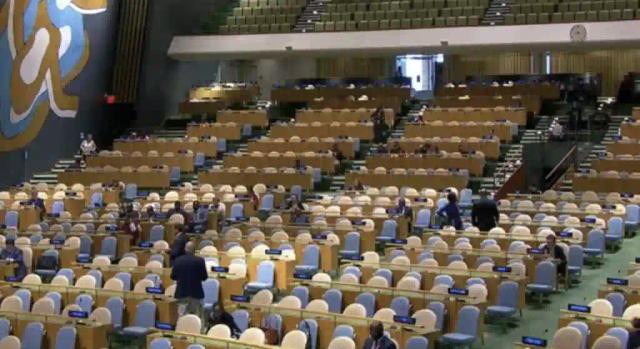 Mnangagwa Addresses An Almost Empty Auditorium At UNGA78