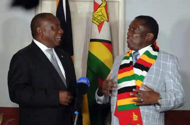 Mnangagwa Congratulates Ramaphosa For ANC Victory