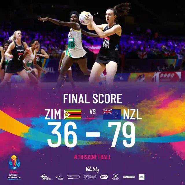 Netball World Cup: Zimbabwe Loses 36-79 To New Zealand