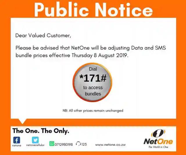 NetOne To Hike Price Of Data & SMS Bundles