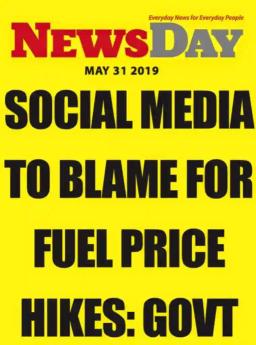 NewsDay Cover Price Raised To US$1 Or RTGS $3