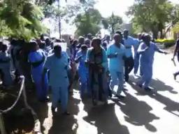 Nurses Stage Demo At Mpilo General Hospital