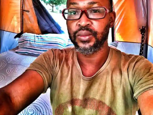 Pics: Popular Comedian Carl Ncube Chooses To Live In A Tent