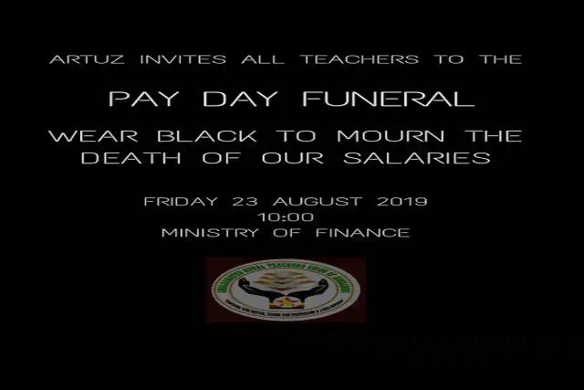 PICTURE: ARTUZ Program For Tomorrow's "Teachers' Payday Funeral" Protest