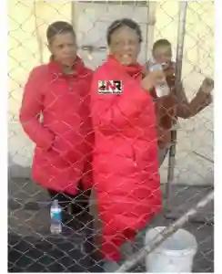 PICTURE: Caged MDC Chairperson Thabitha Khumalo