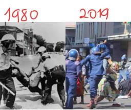 PICTURE: Police Brutality - 1980 & 2019 Compared