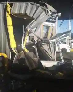 PICTURES: 2 ZINARA Tolling Agents Seriously Injured After A Truck Rammed Into A Tolling Cubicle