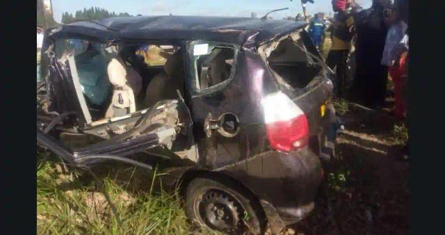 PICTURES: Honda Fit Hit By Train In Harare