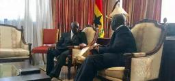 Pictures of Tsvangirai meeting with Ghana's president