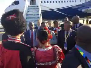 PICTURES: President Mnangagwa Arrives In Sochi, Russia