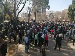 PICTURES: Protestors Move To Occupy Africa Unity Square