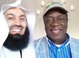 Pictures: Top Islamic Scholar Mufti Menk with VP Mnangagwa and associates