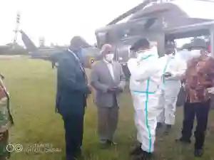 PICTURES: VP Chiwenga Plays It Safe... Tours Marondera Fully Clad In PPE