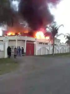 PICTURES: Walter Magaya's Hotel On Fire