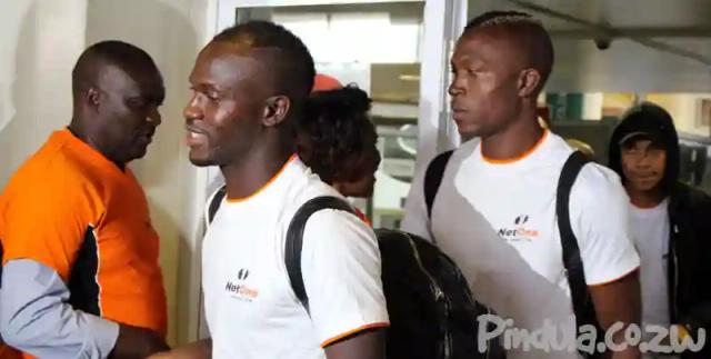 Pictures: Warriors arrive at Harare International Airport from Gabon