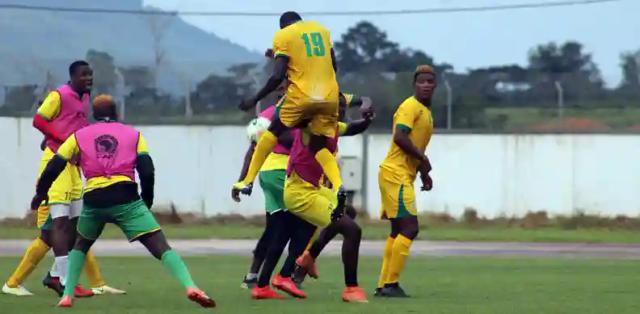Pictures: Warriors practice match against Gabonese Premier Soccer League Club AS Manga Sport