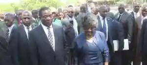 President Mnangagwa Piqued By Spelling Error At Tongogara Barracks