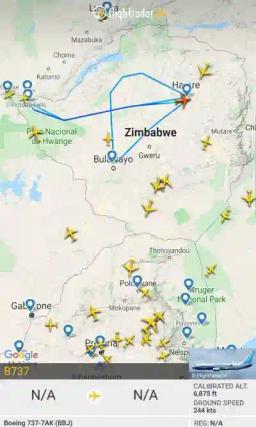 President Mnangagwa's Dubai Jet In Unusual Manoeuvres - Report