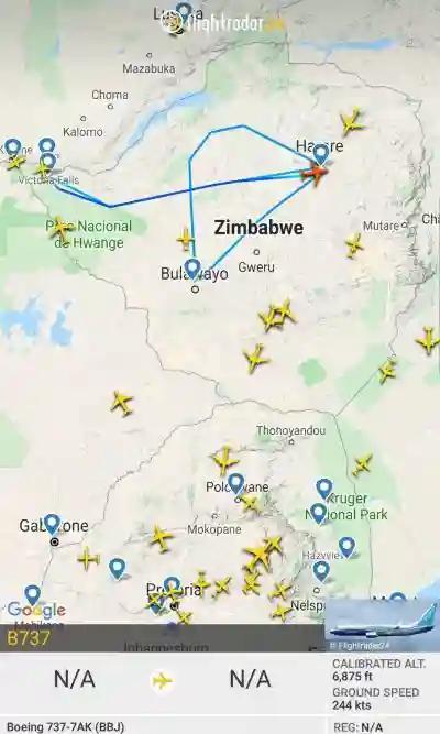 President Mnangagwa's Dubai Jet In Unusual Manoeuvres - Report
