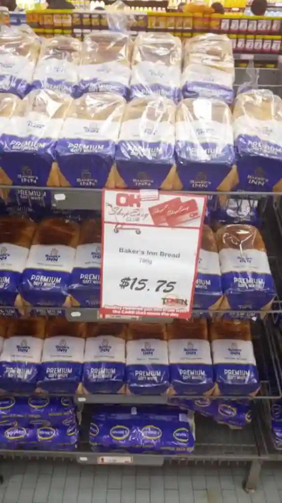 Price Of Bread Falls Marginally