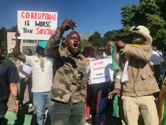 Protestors Converge At Zimbabwean Consulate In Cape Town