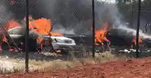 School visiting day ends tragically after cars catch fire