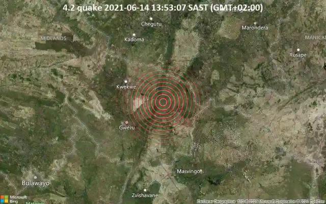 Shallow Magnitude 4.2 Earthquake Strikes Near Gweru