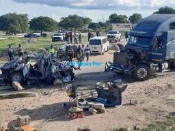 Six People Killed As Haulage Truck Ploughs Into Mazda BT50
